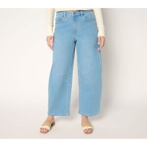 Peace Love World Women's Pants Sz 14 Barrel Leg Denim Jeans Blue A695845